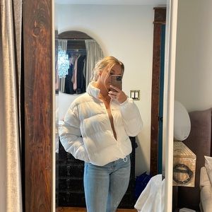New Fabletics White Puffer Jacket